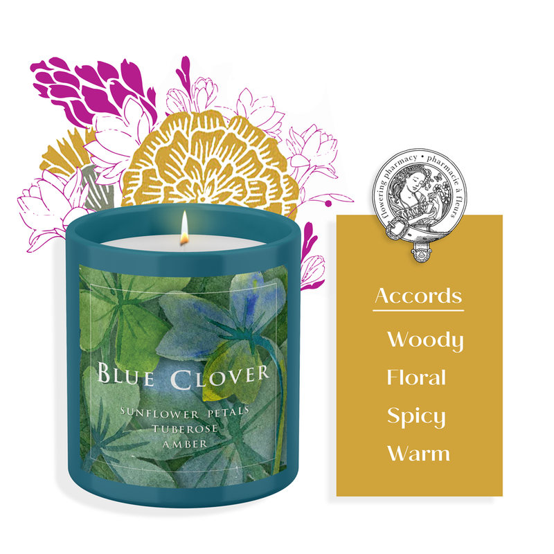 Flowering Pharmacy® Blue Clover Candle bougie parfumée by Katie Cole